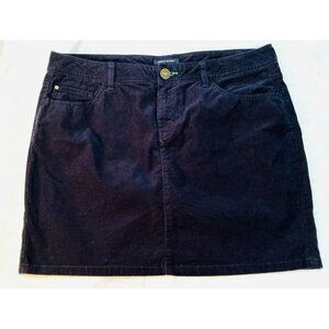 Tommy Hilfiger‎ Corduroy Mini Skirt Sz 12 Blue Cotton Stretch Preppy Y2K Comfy